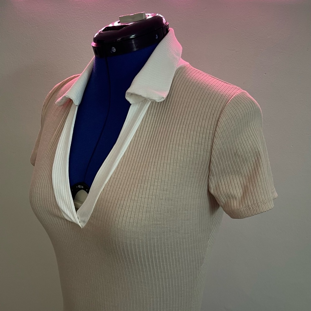 Windsor Mini Collard Tennis Dress Tan